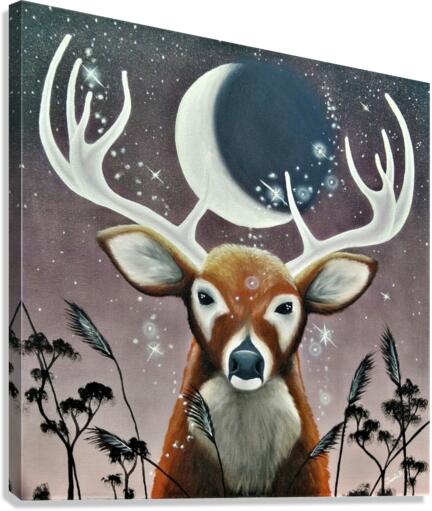 Cerf de lumiere  Canvas Print
