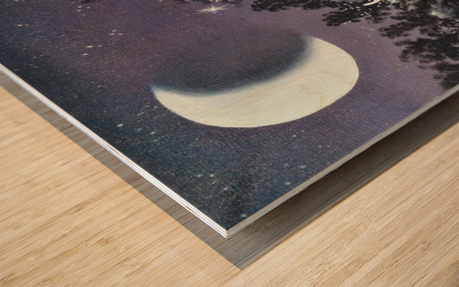 Nuit blanche   Wood print