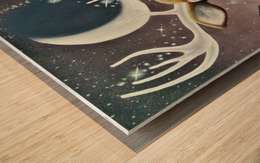 Cerf de lumiere  Wood print