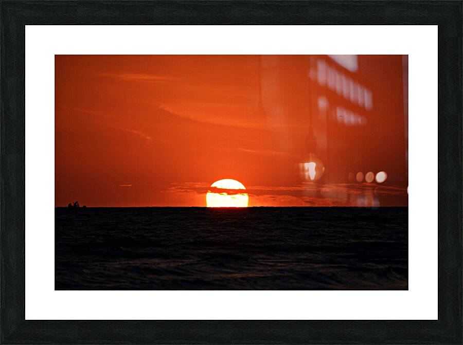 Sunset Behind the Clouds Picture Frame print