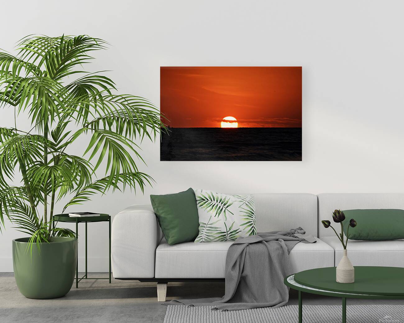 Sunset Behind the Clouds Reproduction