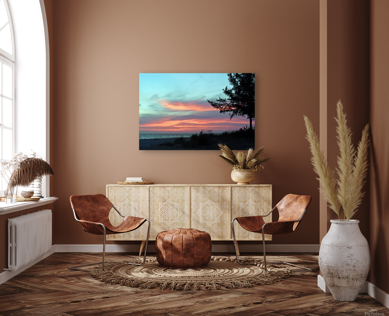 Sunset Over the Beach Reproduction