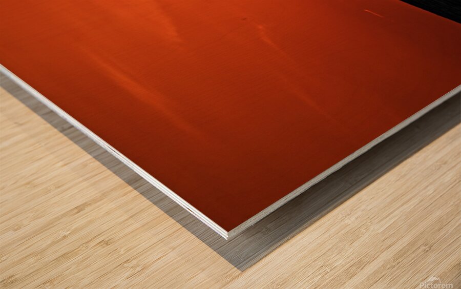 Sunset Behind the Clouds Wood print