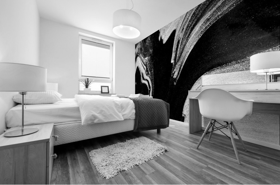 BW Whisked Mural print