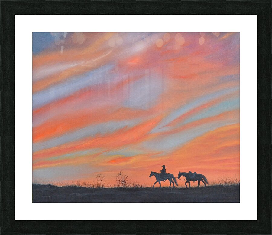 Cowboys Evening Picture Frame print