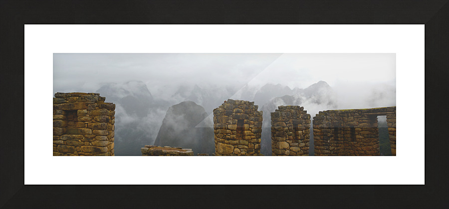 Machu Picchu Mountain Tower view Picture Frame print