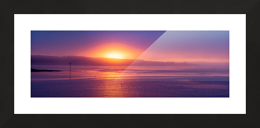 Sunset fog Picture Frame print