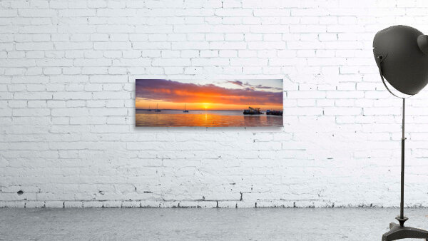 Kingfisher Bay sunset pano Wall Preview