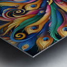 Elaborate Peacock’s Tail by Michael Woodard  Metal print