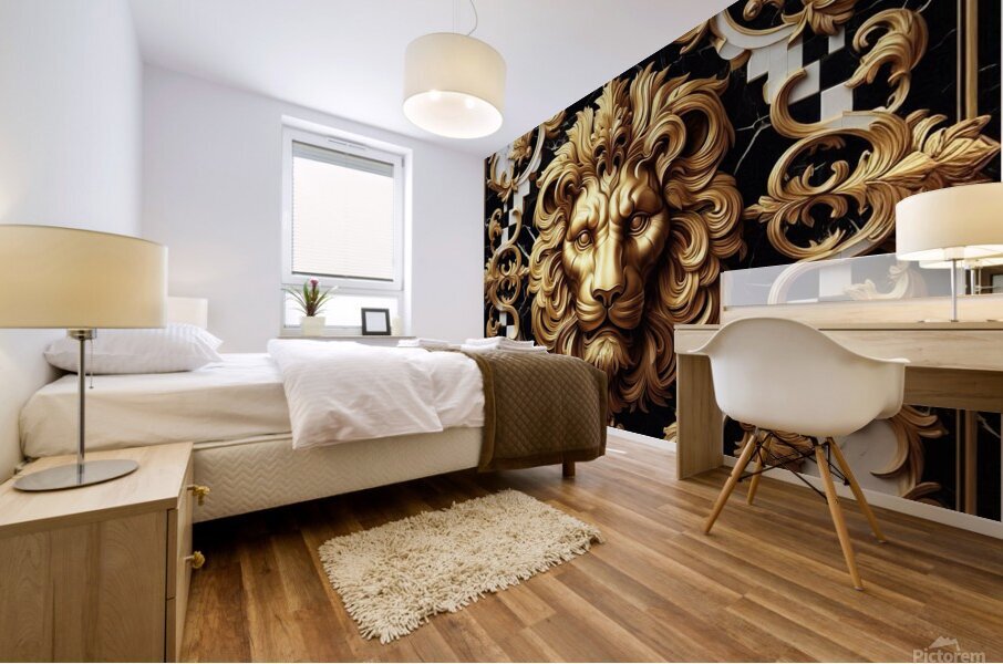 Majestic Lion by Michael Woodard Mural print