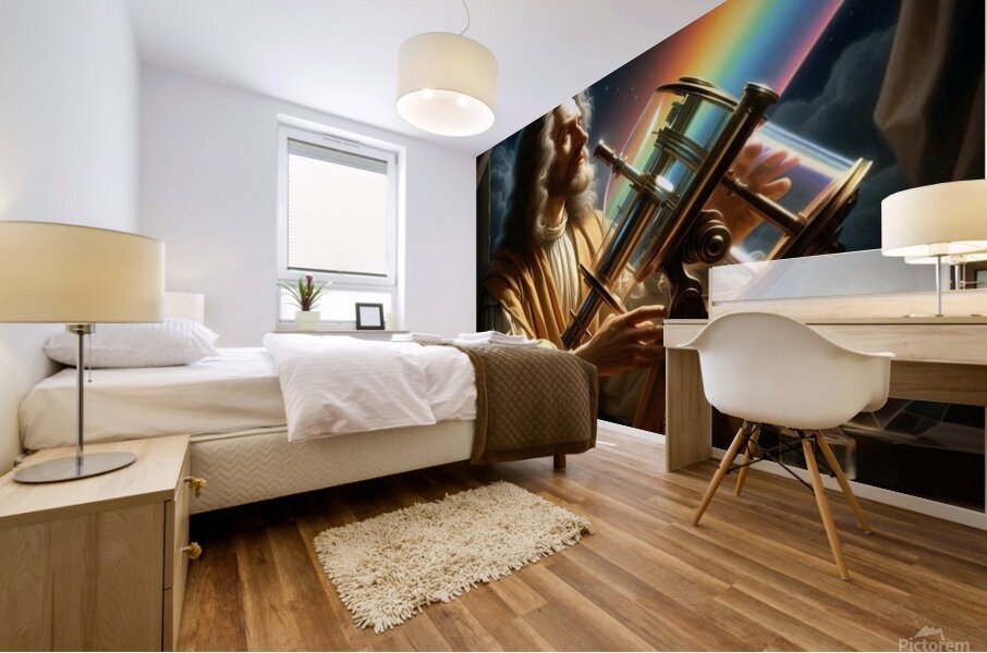 Sir Isaac Newton by Michael Woodard Mural print