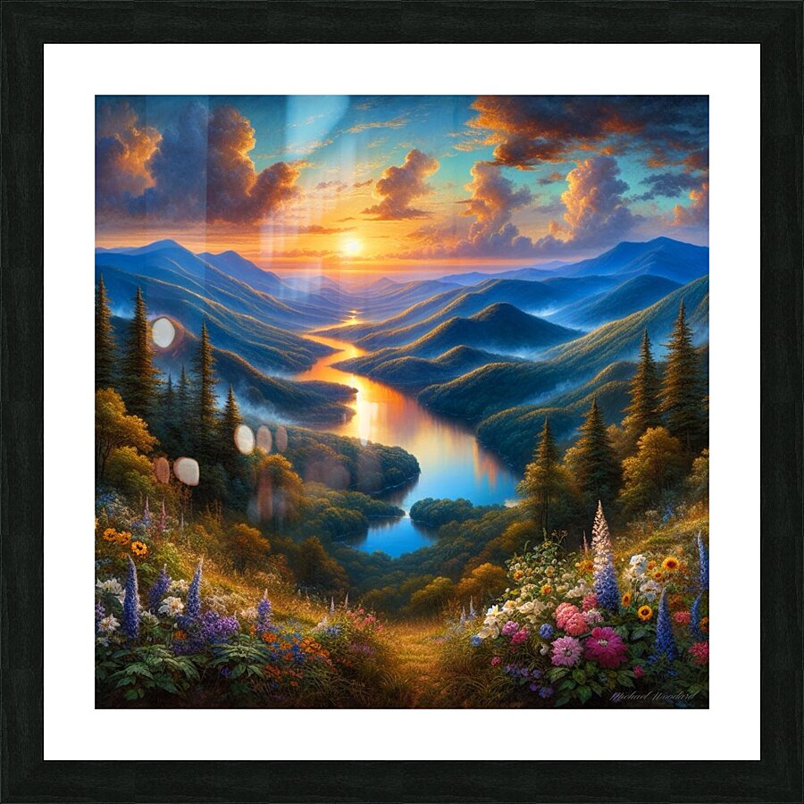 Sunrise Blue Ridge Mountains  Picture Frame print