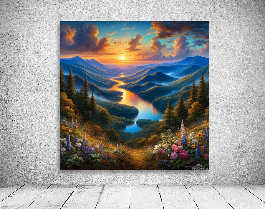 Sunrise Blue Ridge Mountains  Wall Preview