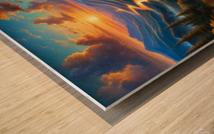 Sunrise Blue Ridge Mountains  Wood print