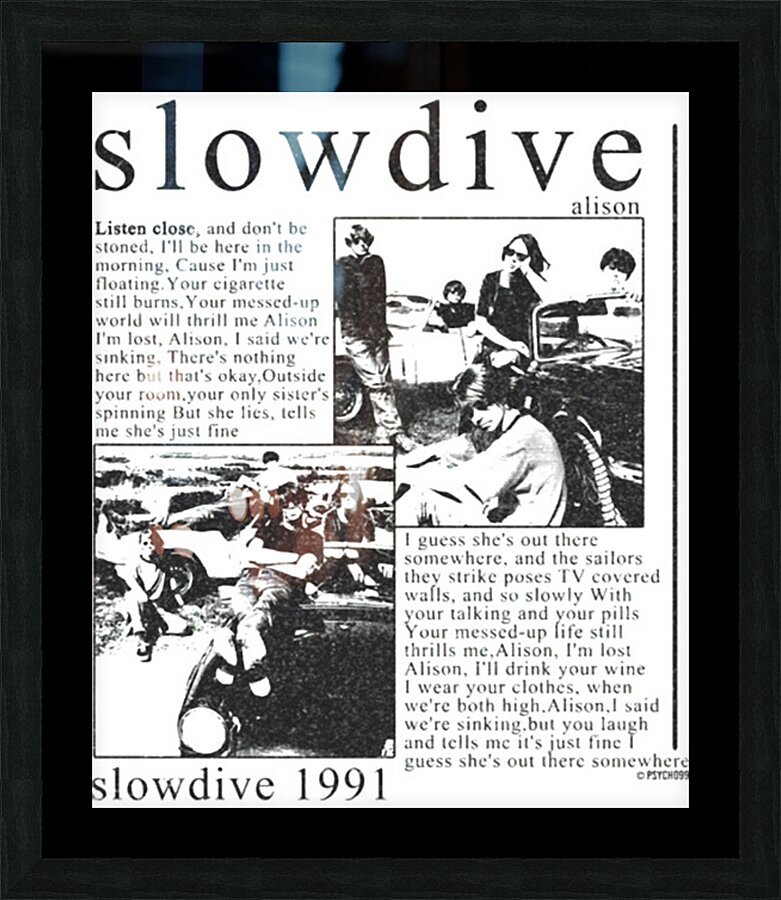Slowdive 8 Picture Frame print