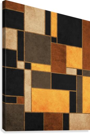 Mondrian Composition Black - Abstract Expressionism 2 Canvas Print