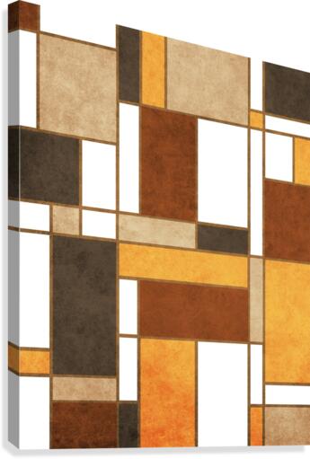 Mondrian Composition - White - Abstract Expressionism 1 Canvas Print