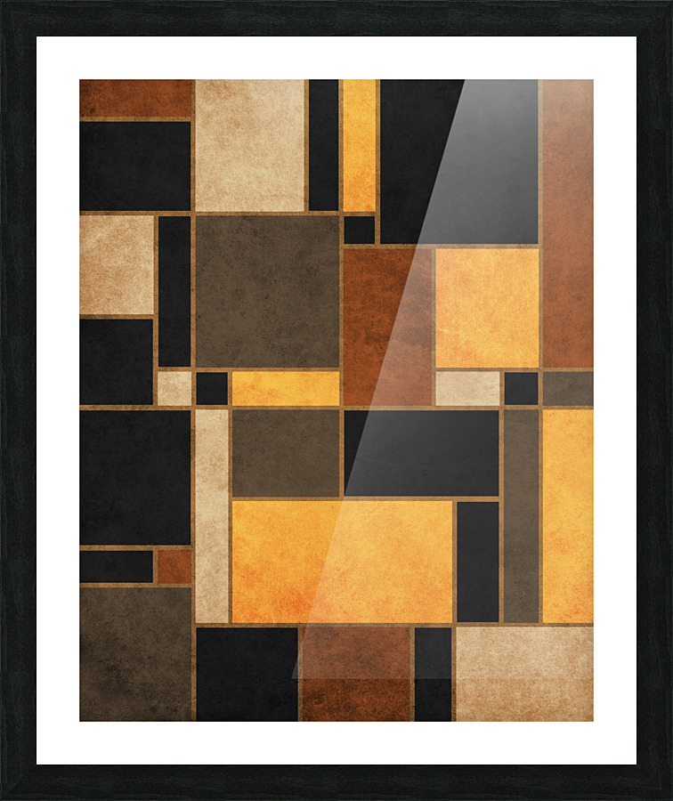 Mondrian Composition Black - Abstract Expressionism 2 Picture Frame print