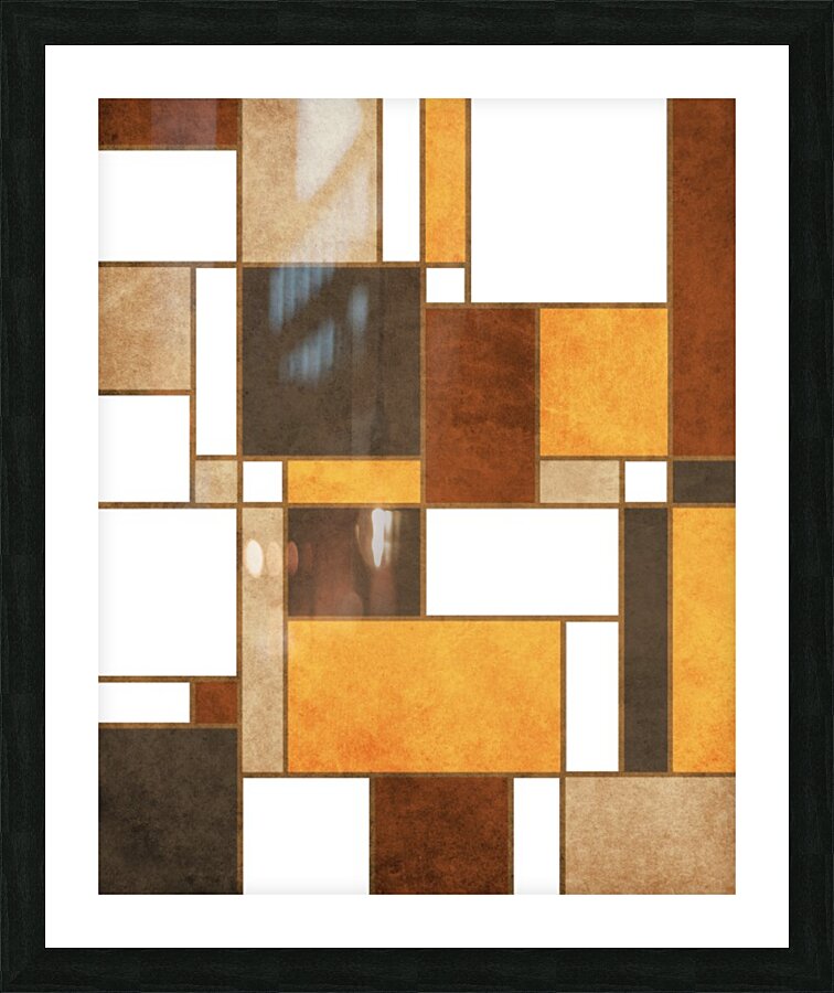 Mondrian Composition - White - Abstract Expressionism 2 Picture Frame print