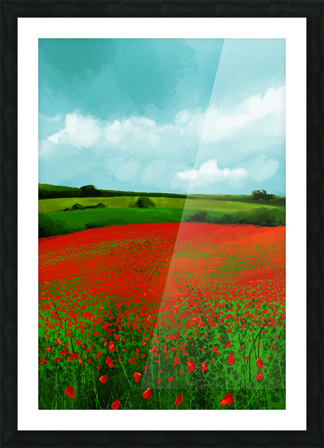 Scarlet Meadow Picture Frame print