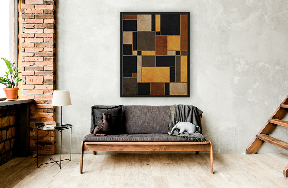 Mondrian Composition Black - Abstract Expressionism 2 Reproduction