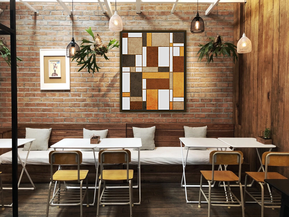 Mondrian Composition - White - Abstract Expressionism 1 Reproduction