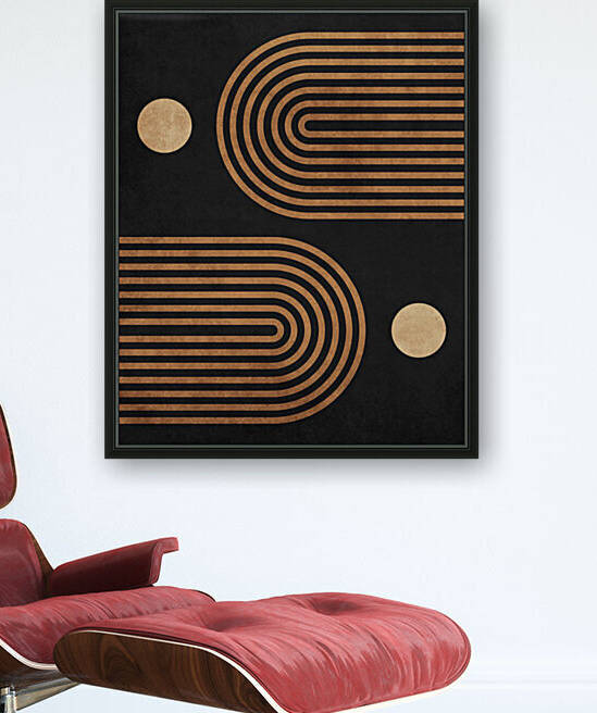 Arches on Black - Minimal Geometric Abstract 2 by Cosmic Soup