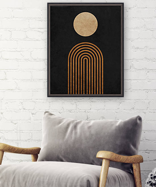 Midnight Jazz - Minimal Contemporary Abstract in Black 01 by Cosmic Soup