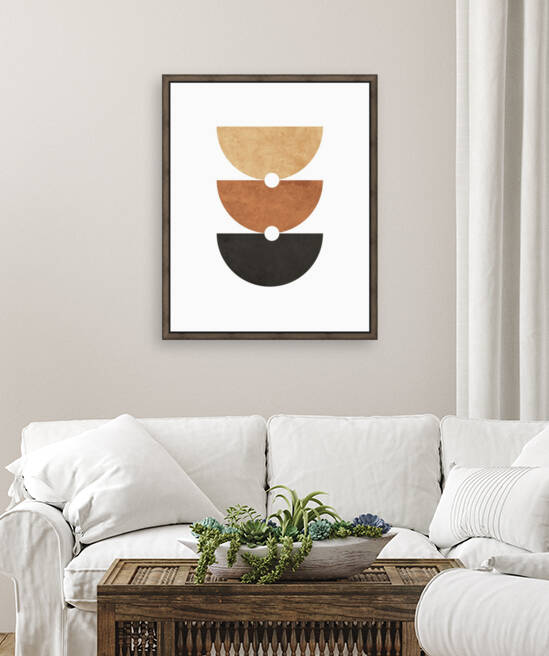 The Triplet - Minimal Geometric Abstract by Cosmic Soup