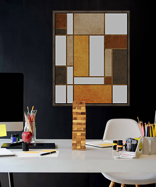 Geometrie a la Mondrian - Modernist Geometric Abstract 6 by Cosmic Soup