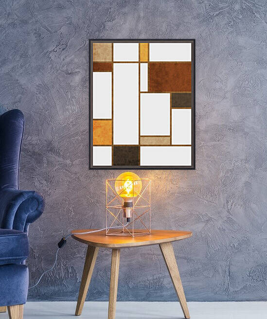Geometrie a la Mondrian - Modernist Geometric Abstract 4 by Cosmic Soup