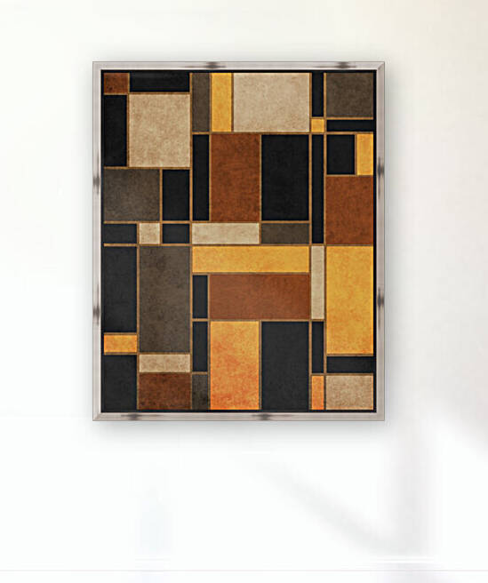 Mondrian Composition Black - Abstract Expressionism 1 by Cosmic Soup