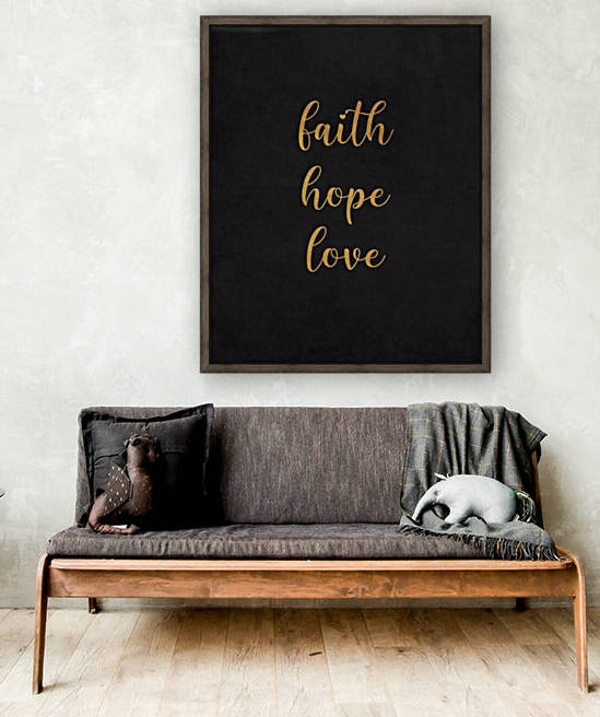 Faith Hope Love - 1 Corinthians 13:13 - Bible Verse Typography 2 by Cosmic Soup