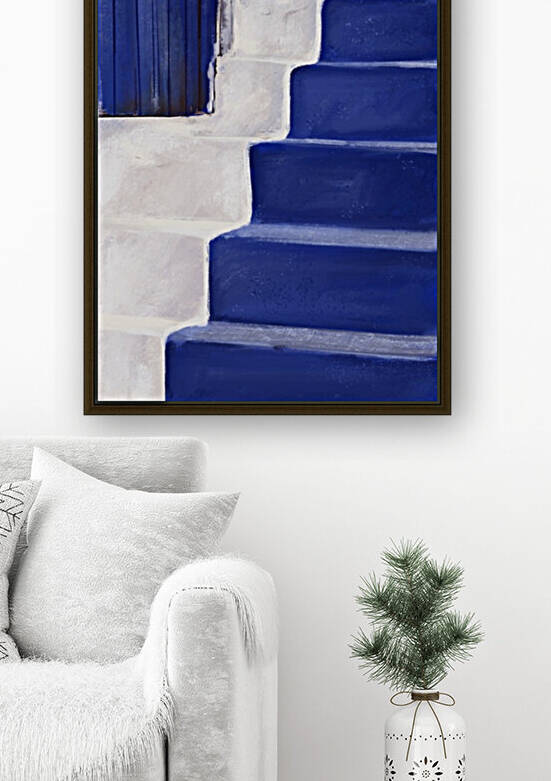 Azure Stairs - Santorini - Greece by Cosmic Soup
