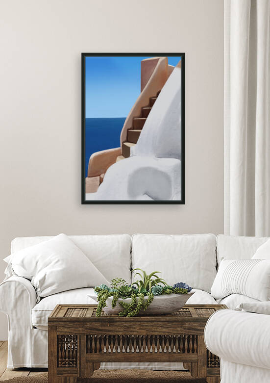 To The Secret Balcony - Santorini - Greece by Cosmic Soup