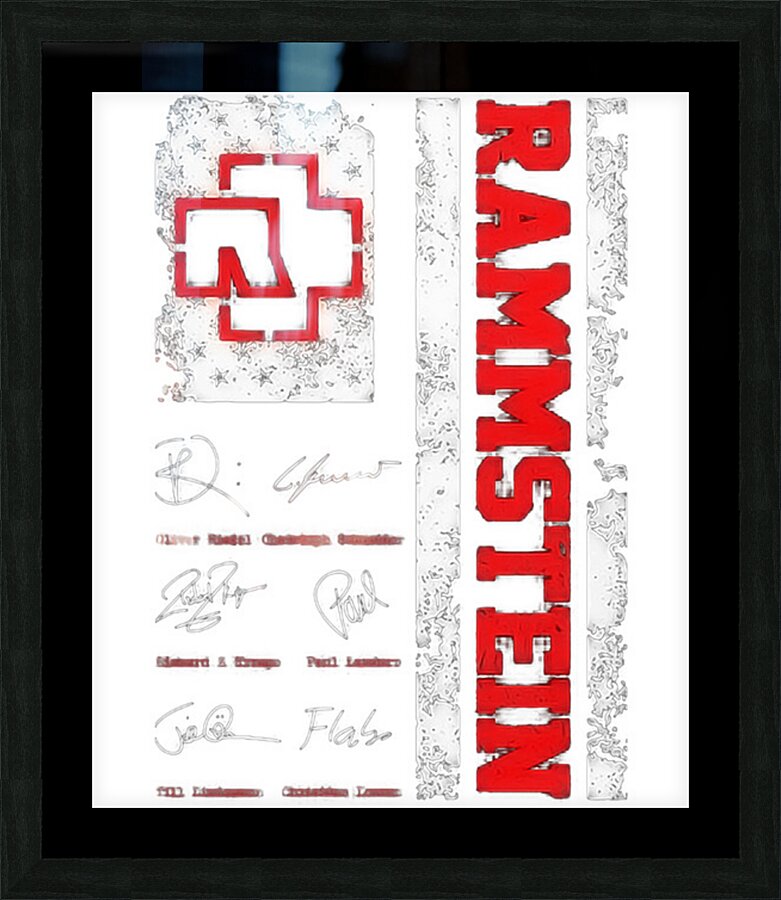 rammstein 29 Picture Frame print