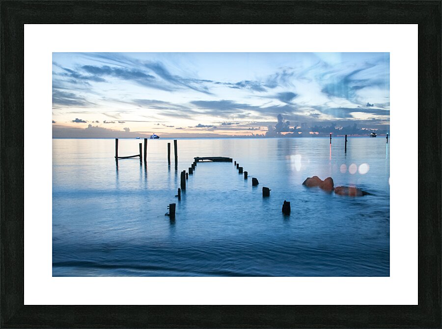Jaws Beach Pier Picture Frame print