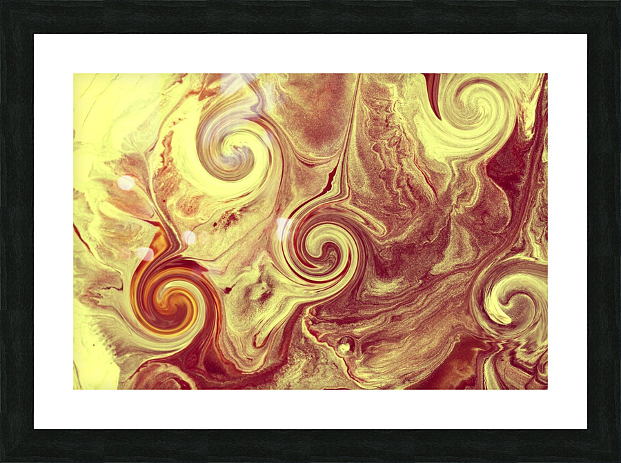 Dark Yellow Circles Picture Frame print
