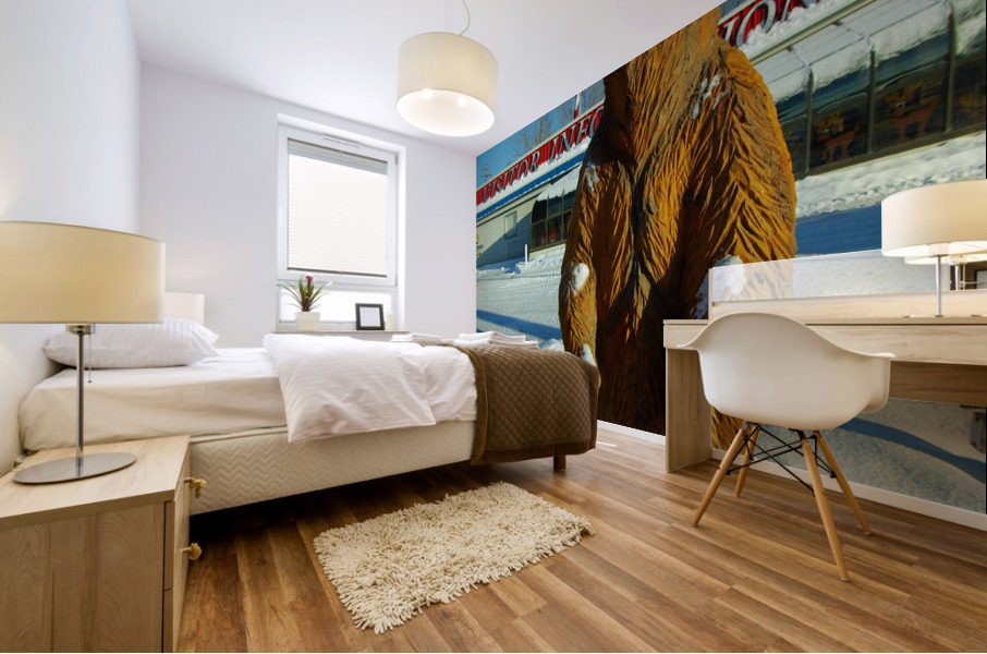 Bear on Guard Mural print