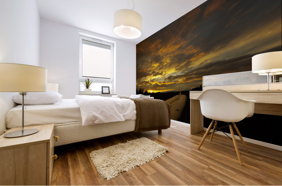 Alaska Highway Sunset Mural print