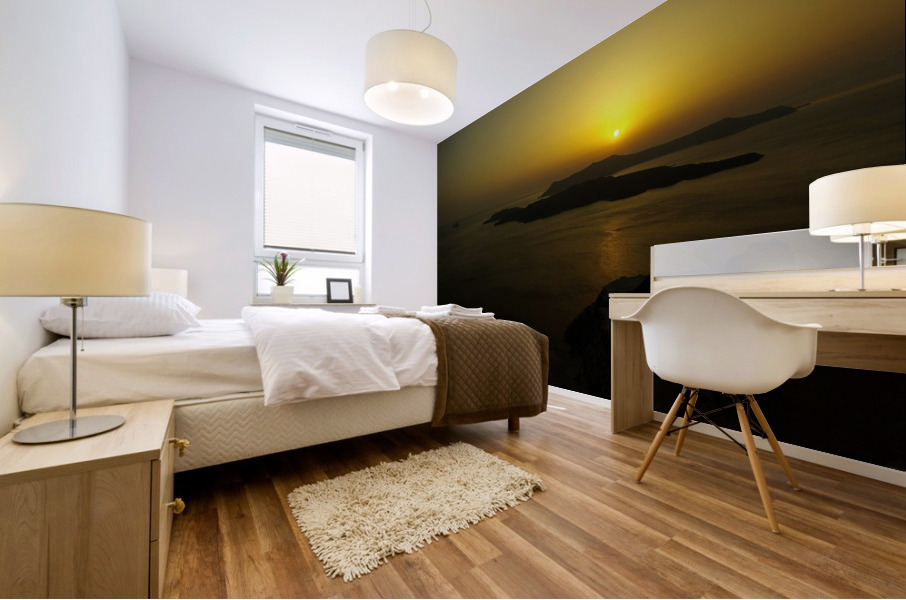 Santorini Sunset Mural print