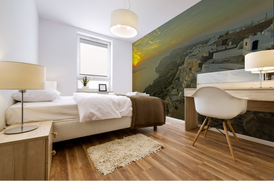 Santorini Sunset Mural print