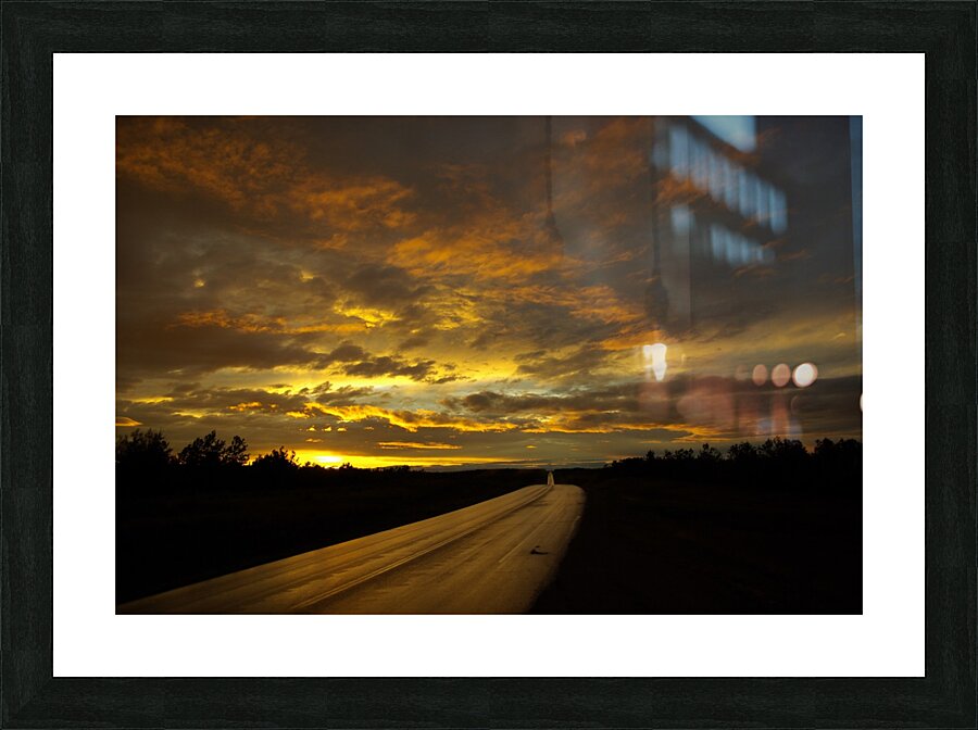 Alaska Highway Sunset Picture Frame print
