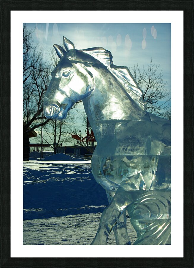 Ice Horse Picture Frame print