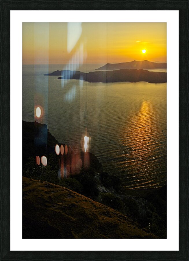 Santorini Sunset Picture Frame print