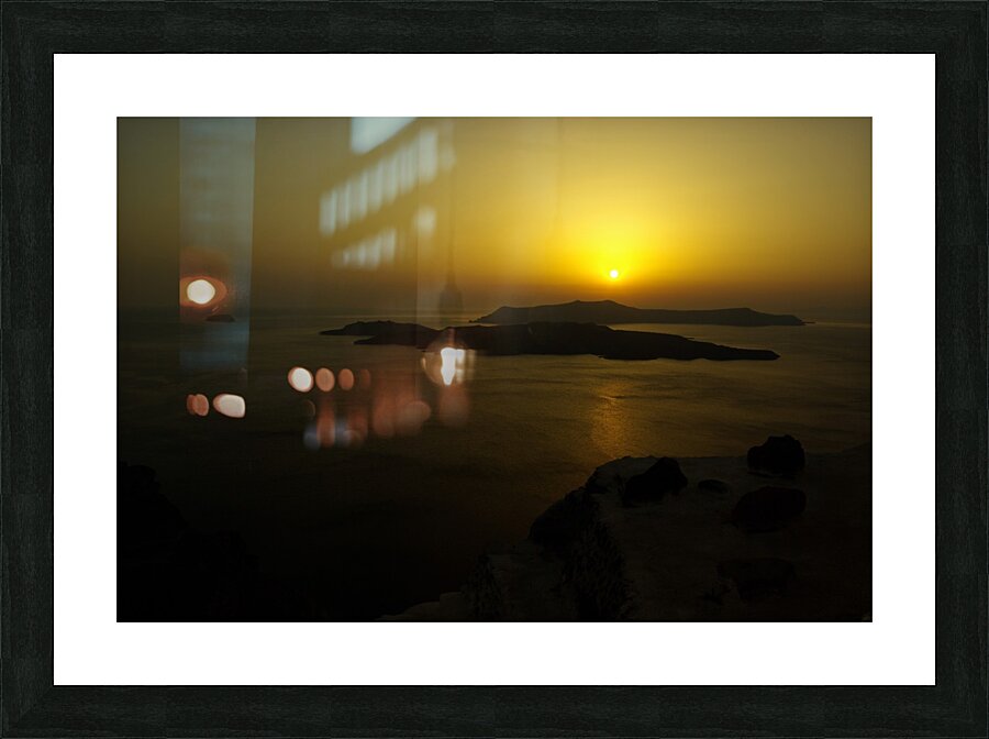 Santorini Sunset Picture Frame print