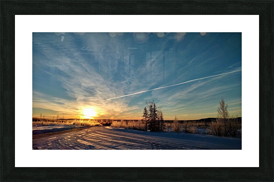 Winter Sunset Picture Frame print