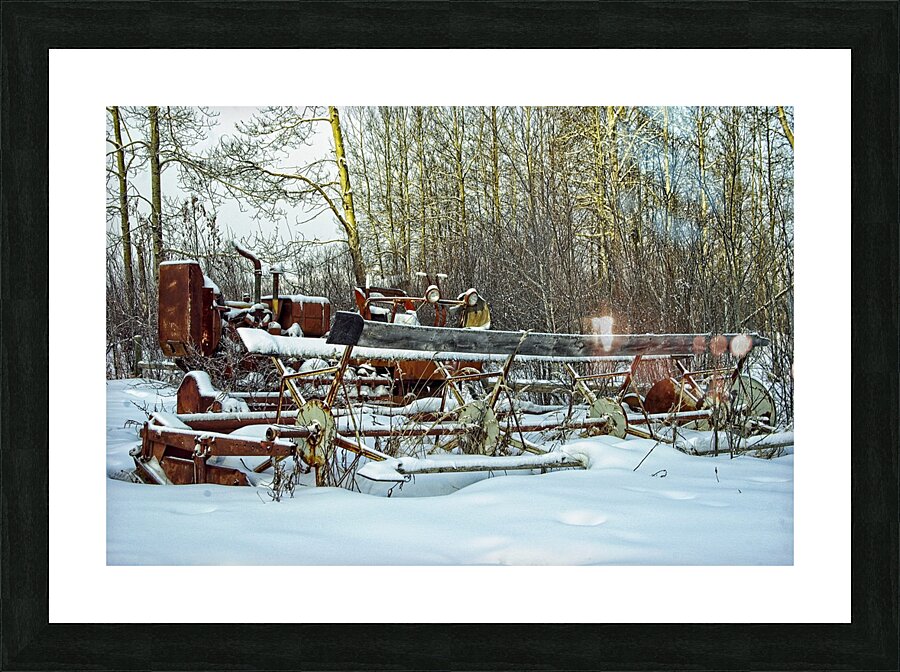 Abandoned Swather Picture Frame print