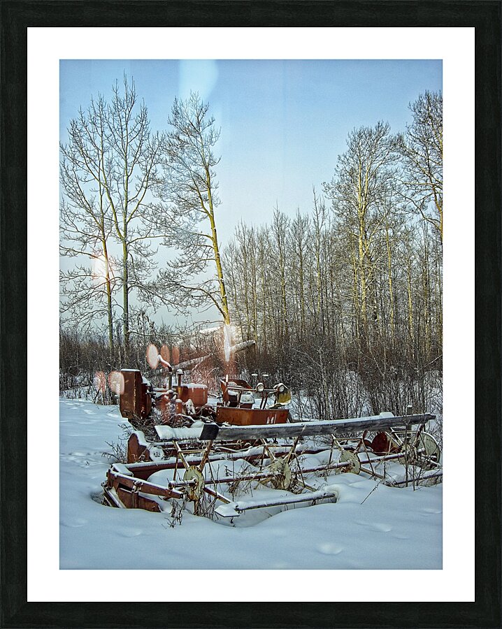 Abandoned Swather Picture Frame print