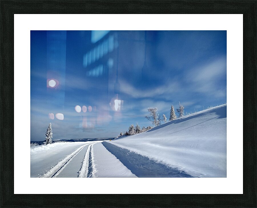 Winter Road Picture Frame print